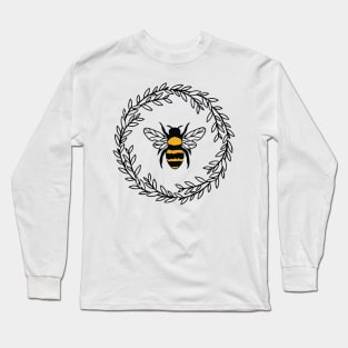 Bee in Wreath Long Sleeve T-Shirt